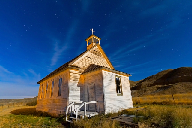 Dorothy Church near Drumheller, Alberta